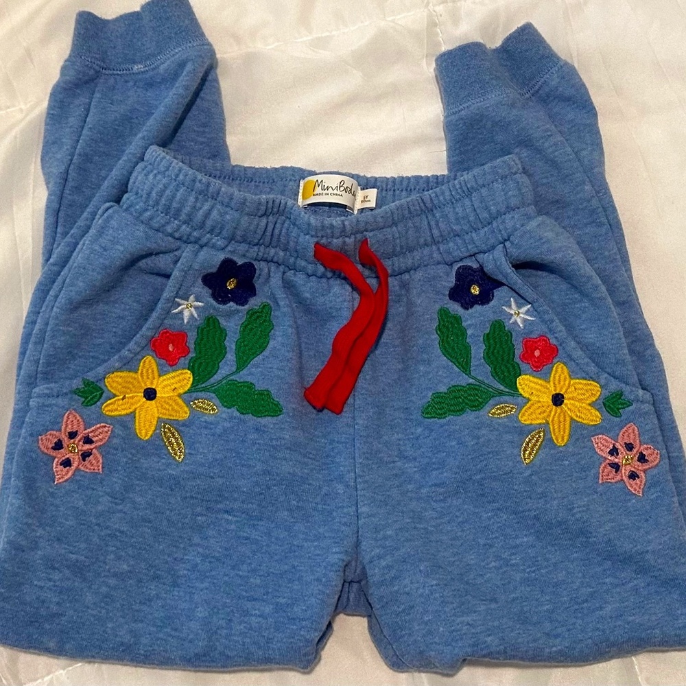 Mini Boden Embroidered Joggers